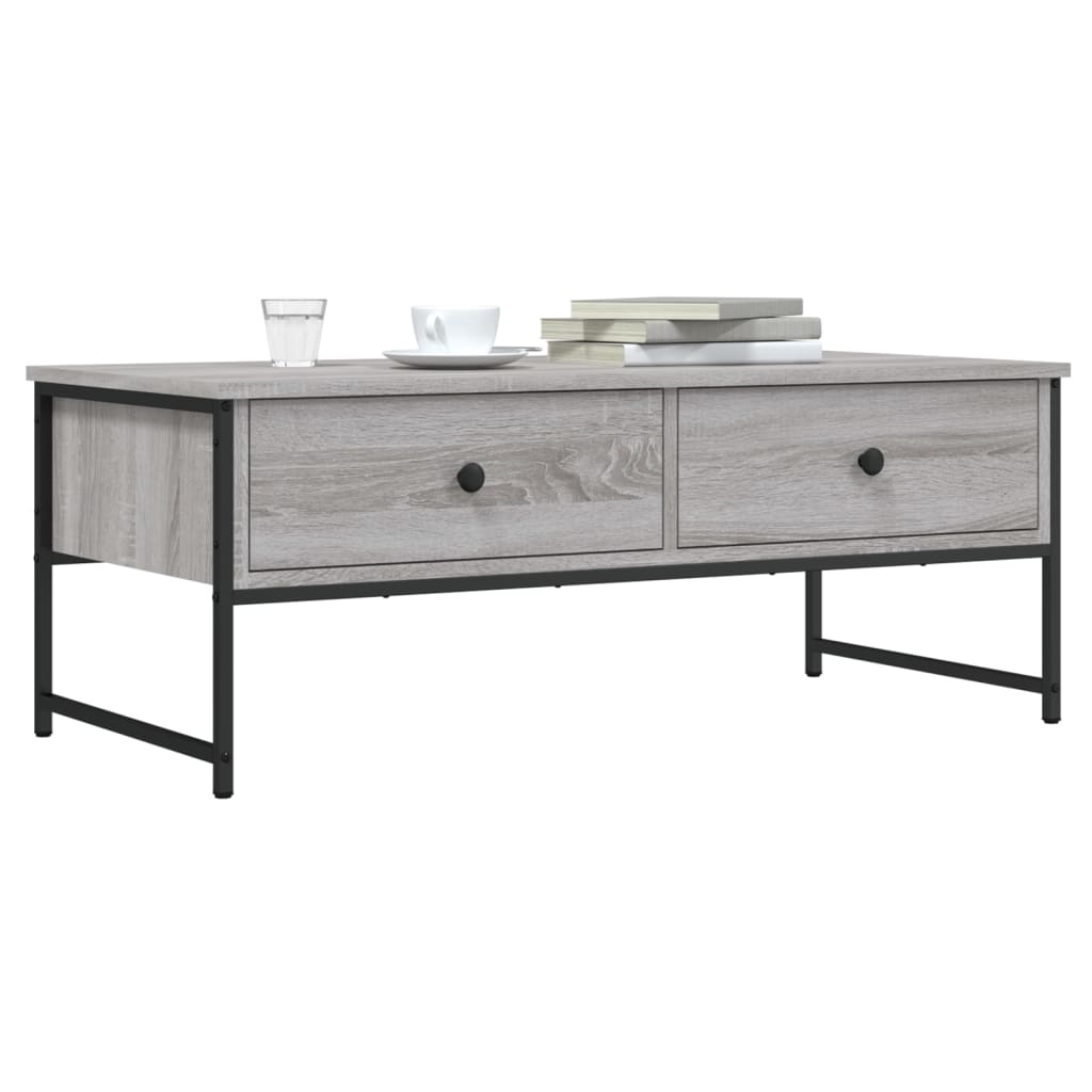 Coffee Table Grey Sonoma 101x49x39.5 cm Engineered Wood