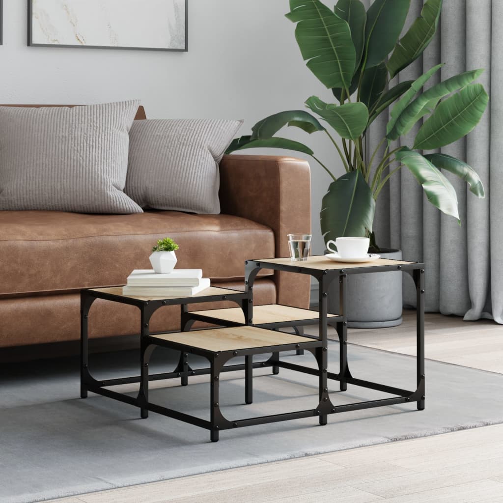 Coffee Table Sonoma Oak 68x68x40 cm Engineered Wood