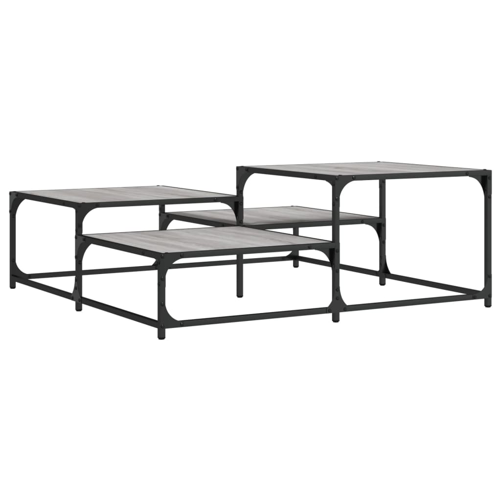 Coffee Table Grey Sonoma 107x107x40 cm Engineered Wood
