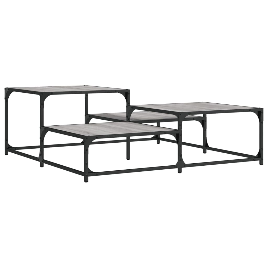 Coffee Table Grey Sonoma 107x107x40 cm Engineered Wood
