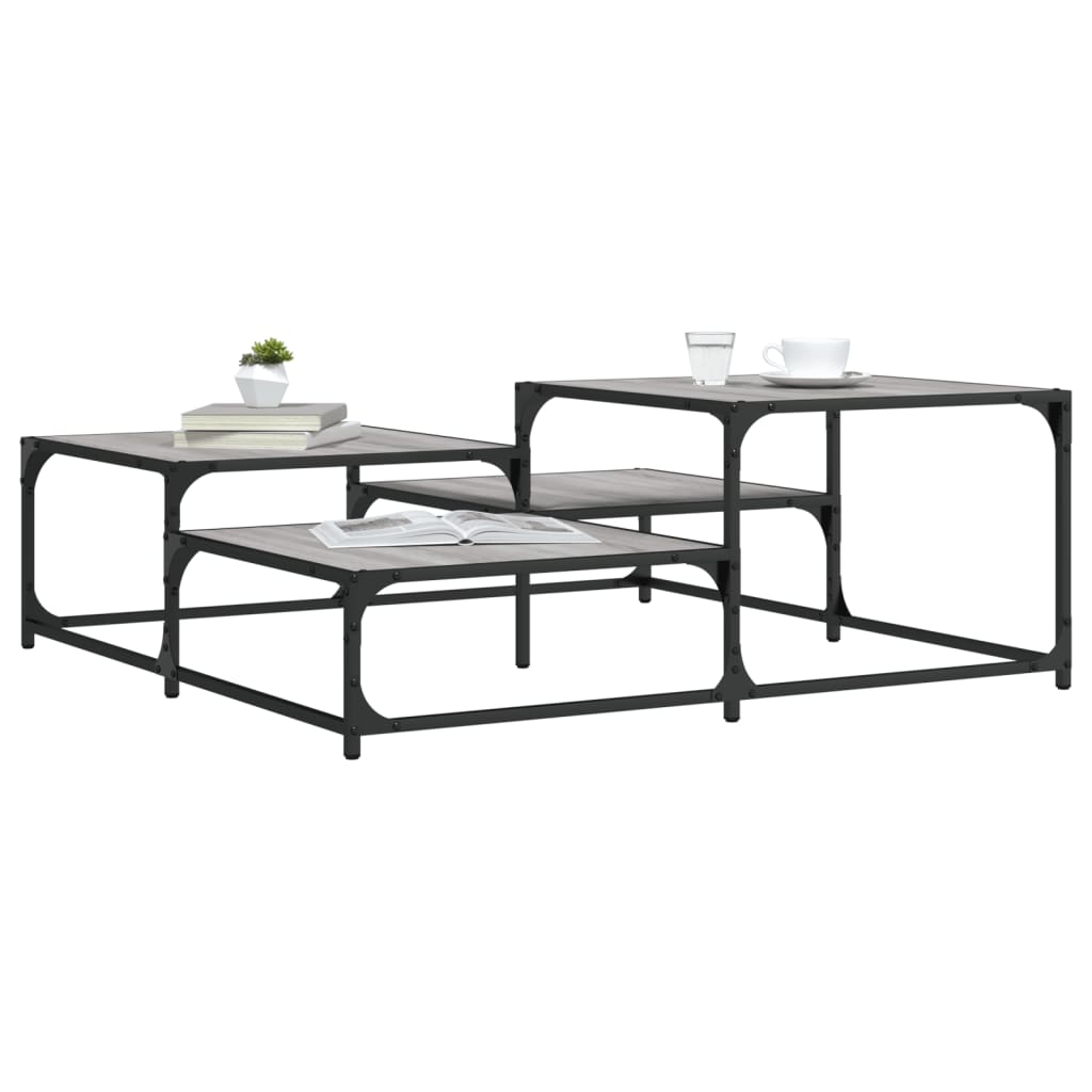 Coffee Table Grey Sonoma 107x107x40 cm Engineered Wood