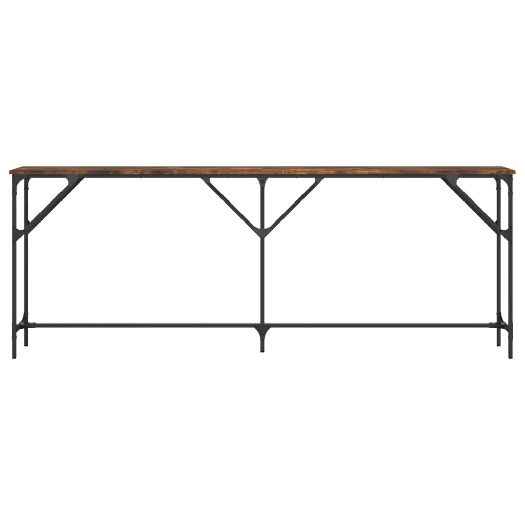 Smoked Oak Console Table | 200x29x75 cm | Engineered Wood