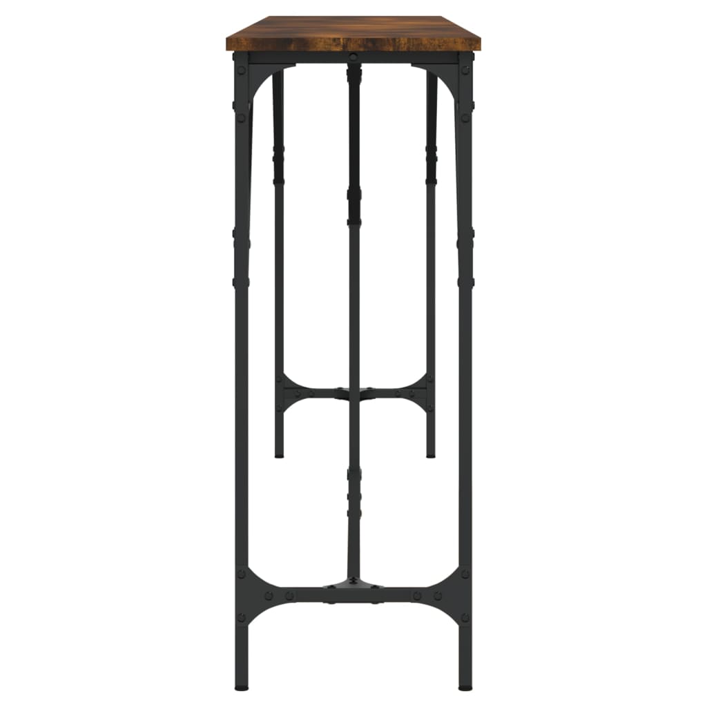 Smoked Oak Console Table | 200x29x75 cm | Engineered Wood