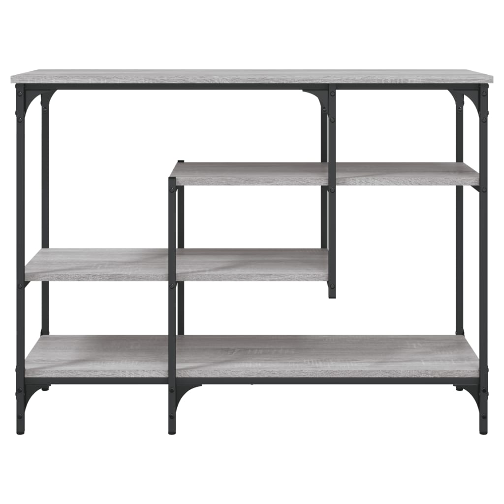 Grey Sonoma Console Table with Shelves 100x35x75 cm