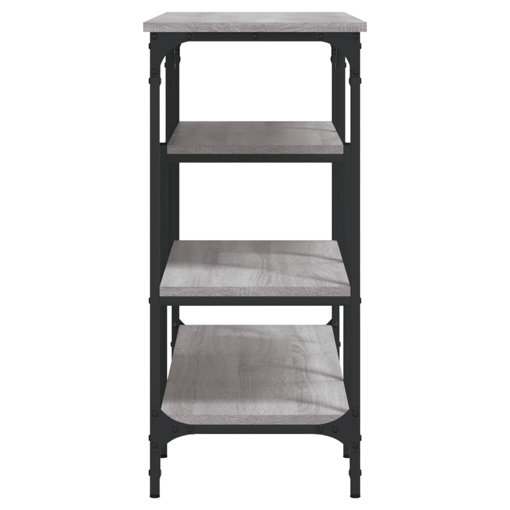 Grey Sonoma Console Table with Shelves 100x35x75 cm