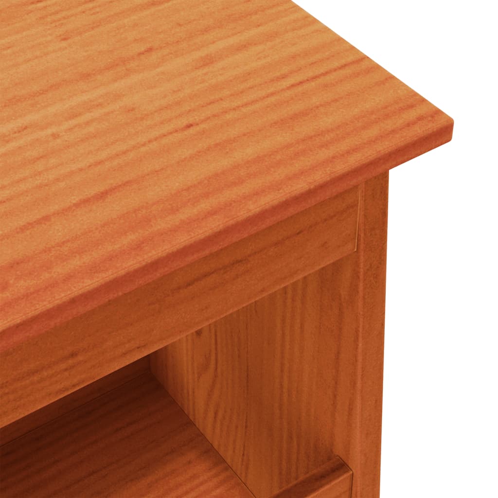 Solid Wood Pine Hall Bench 60x28x45 cm - Wax Brown Finish
