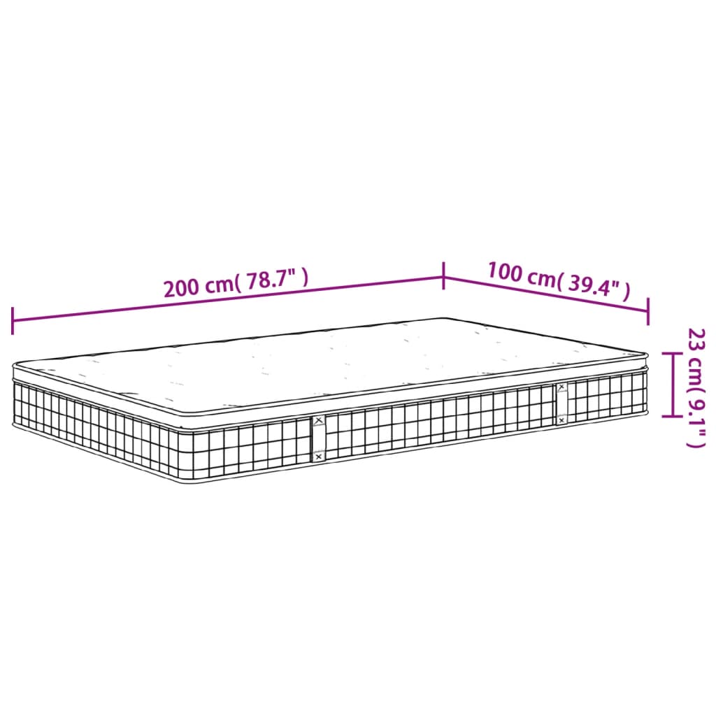Bonnell Spring Mattress Medium 100x200 cm