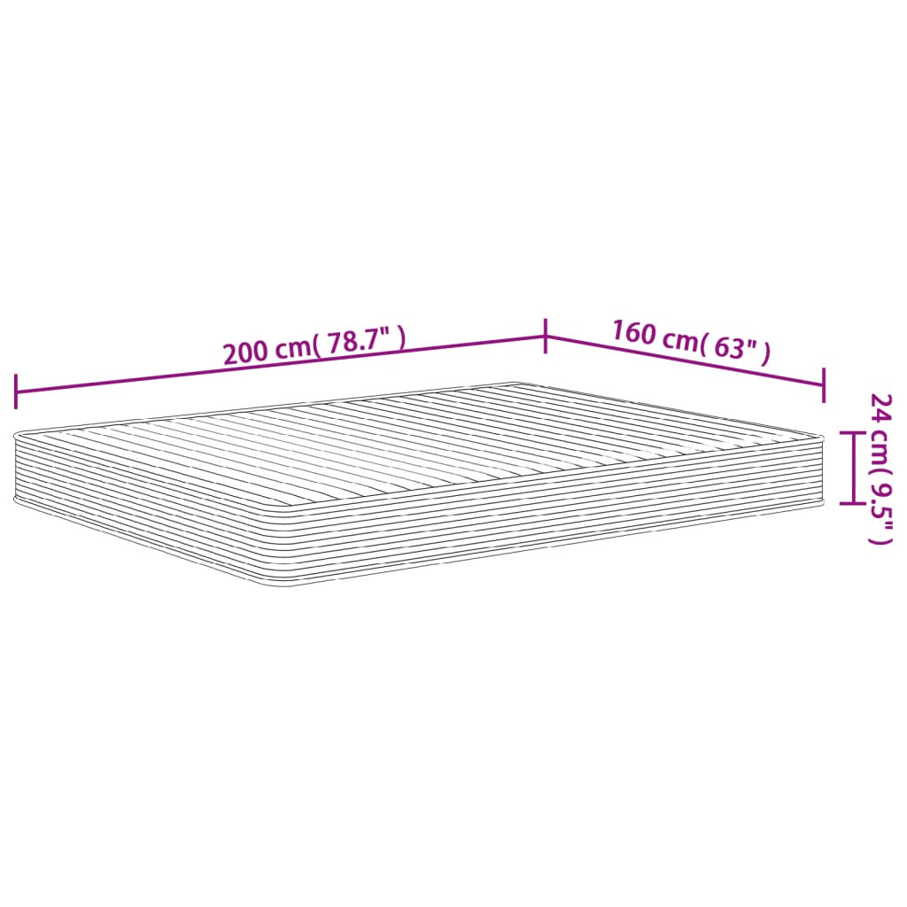 Foam Mattress Medium Soft 160x200 cm