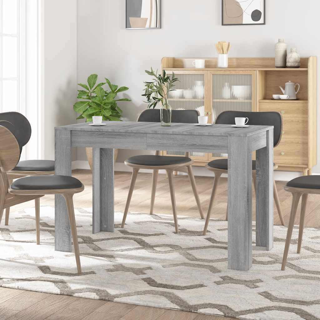 Stylish Grey Sonoma Dining Table, Engineered Wood, 120x60x76cm