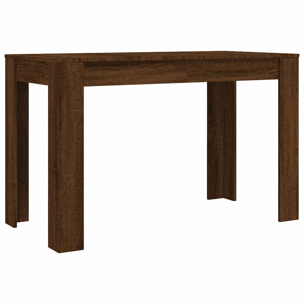 Elegant Brown Oak Dining Table 120x60x76 cm - Engineered Wood