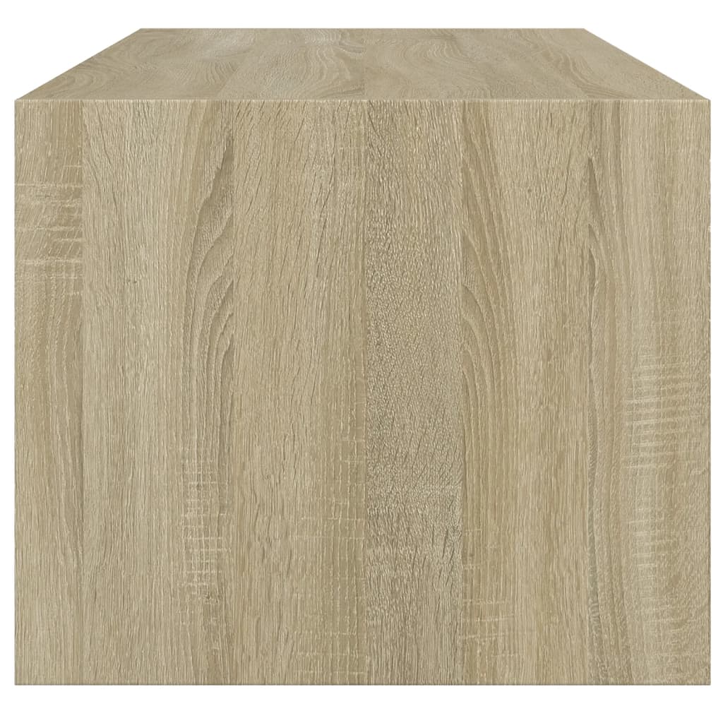 Coffee Table with Glass Doors Sonoma Oak 102x50x42 cm