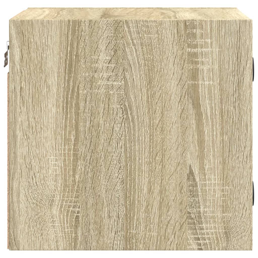 Sonoma Oak Bedside Cabinet with Glass Door 35x37x35 cm