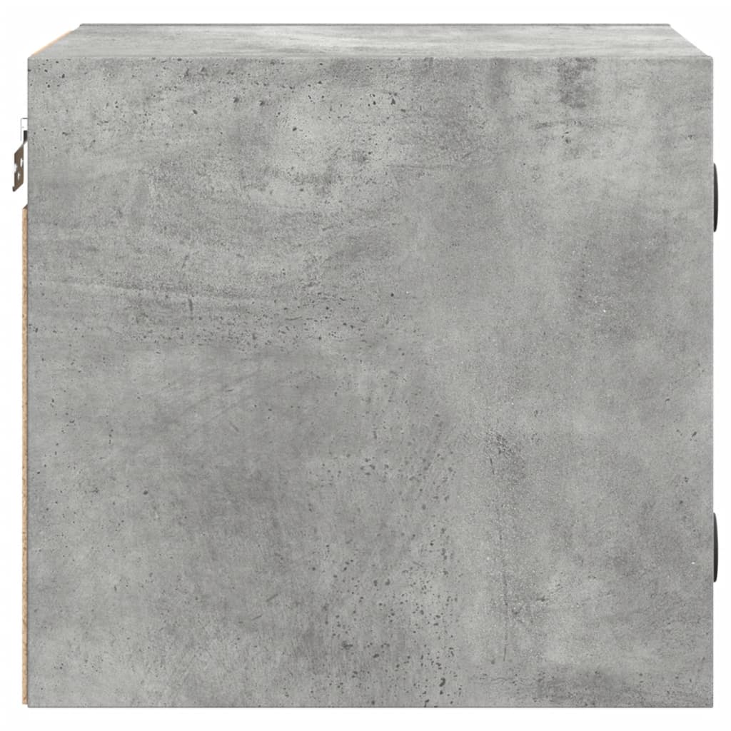 Concrete Grey Bedside Cabinets with Glass Doors, 2pcs, 35x37x35cm