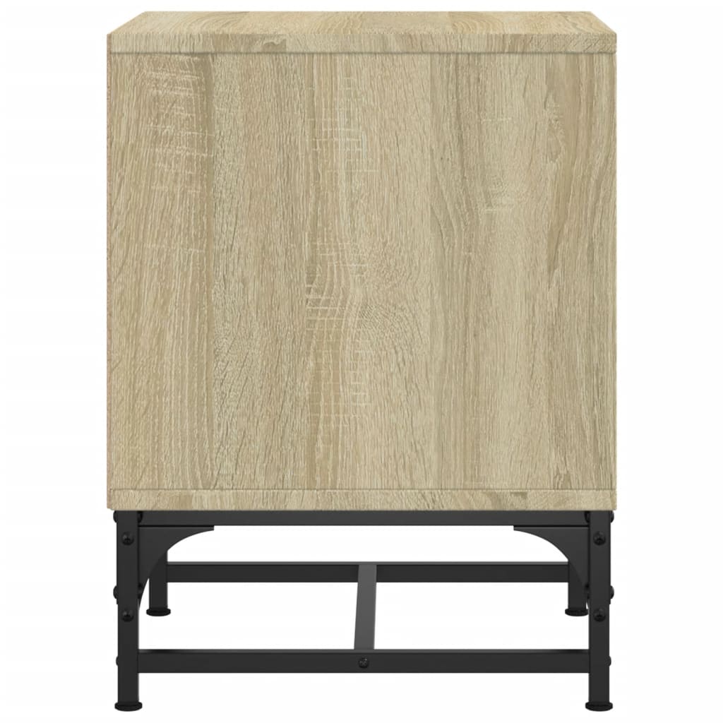 Sonoma Oak Bedside Cabinets with Glass Doors, 2 pcs, 35x37x50 cm