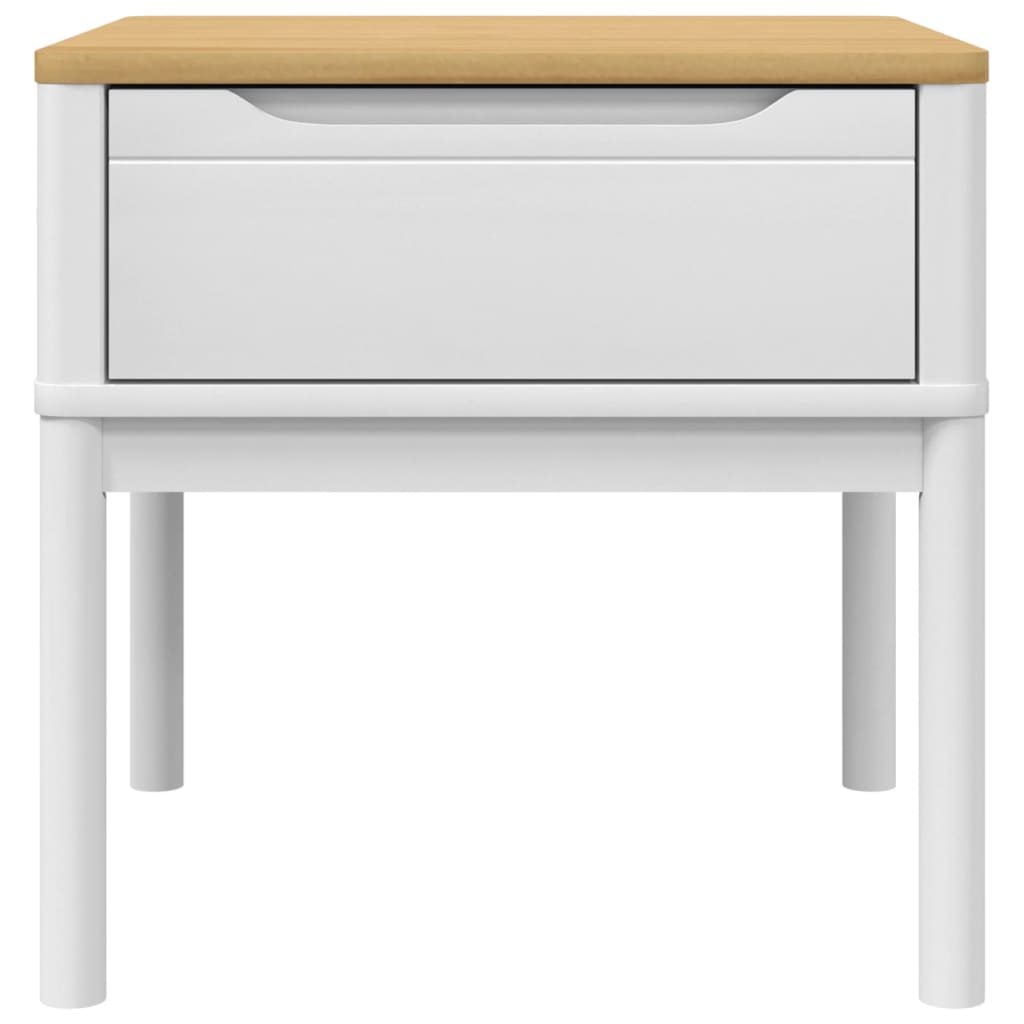 FLORO White Solid Pine Lamp Table 55x55x54 cm