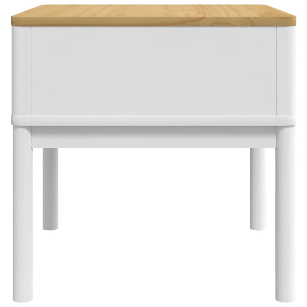FLORO White Solid Pine Lamp Table 55x55x54 cm