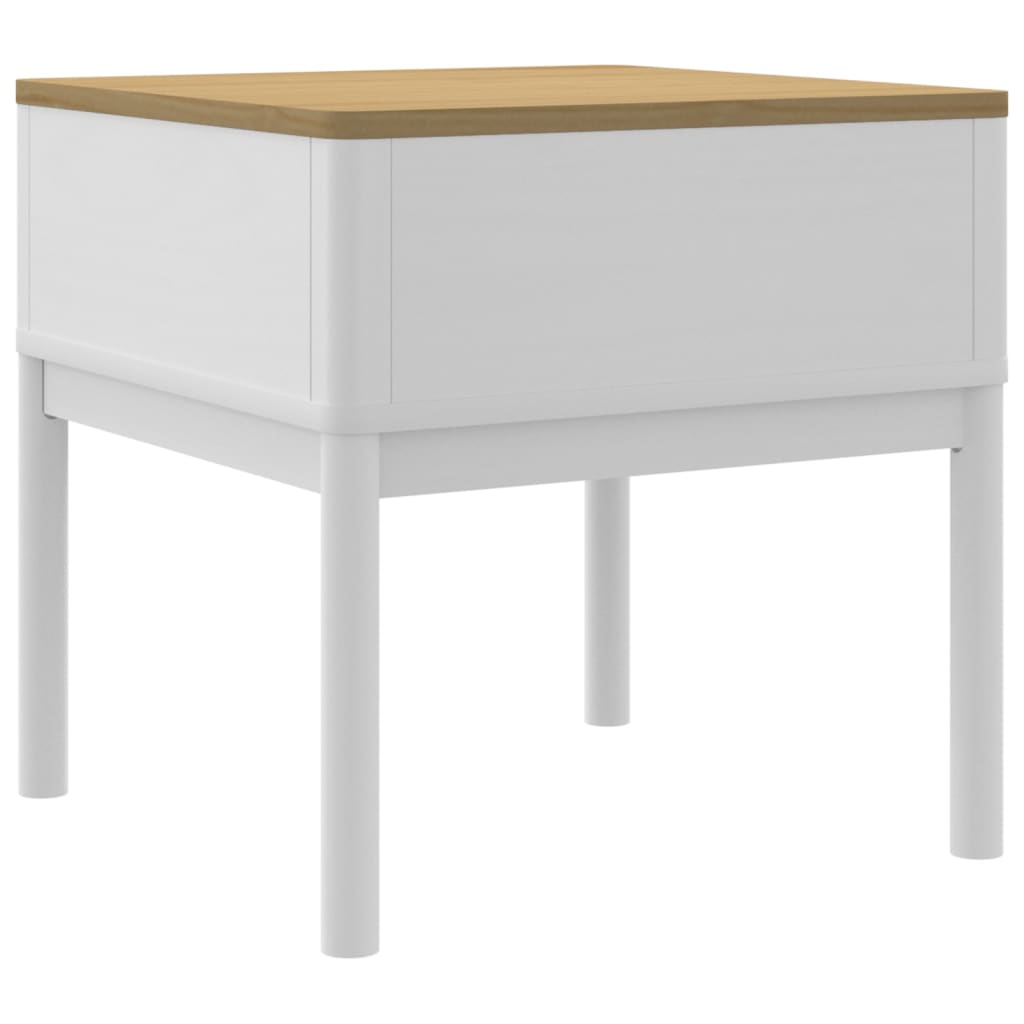 FLORO White Solid Pine Lamp Table 55x55x54 cm