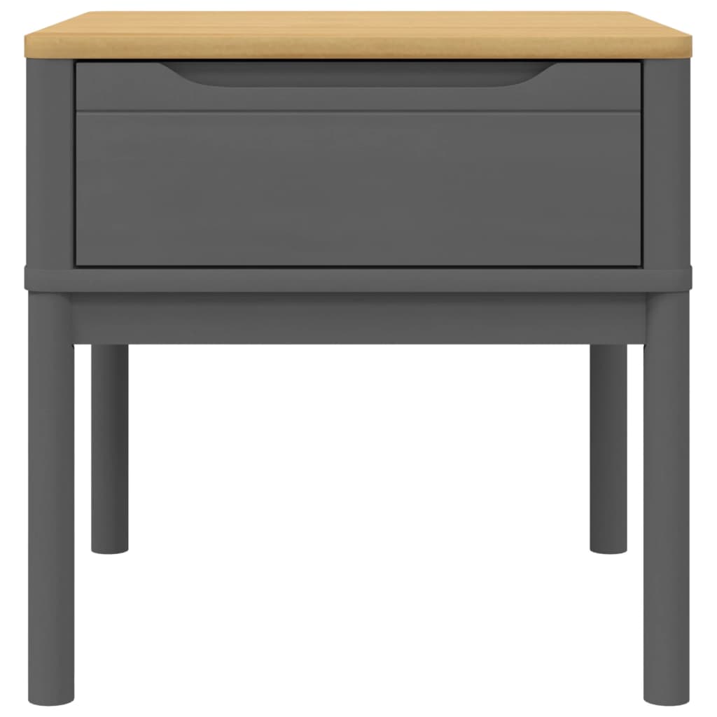 Solid Wood Grey Pine FLORO Lamp Table 55x55x54 cm