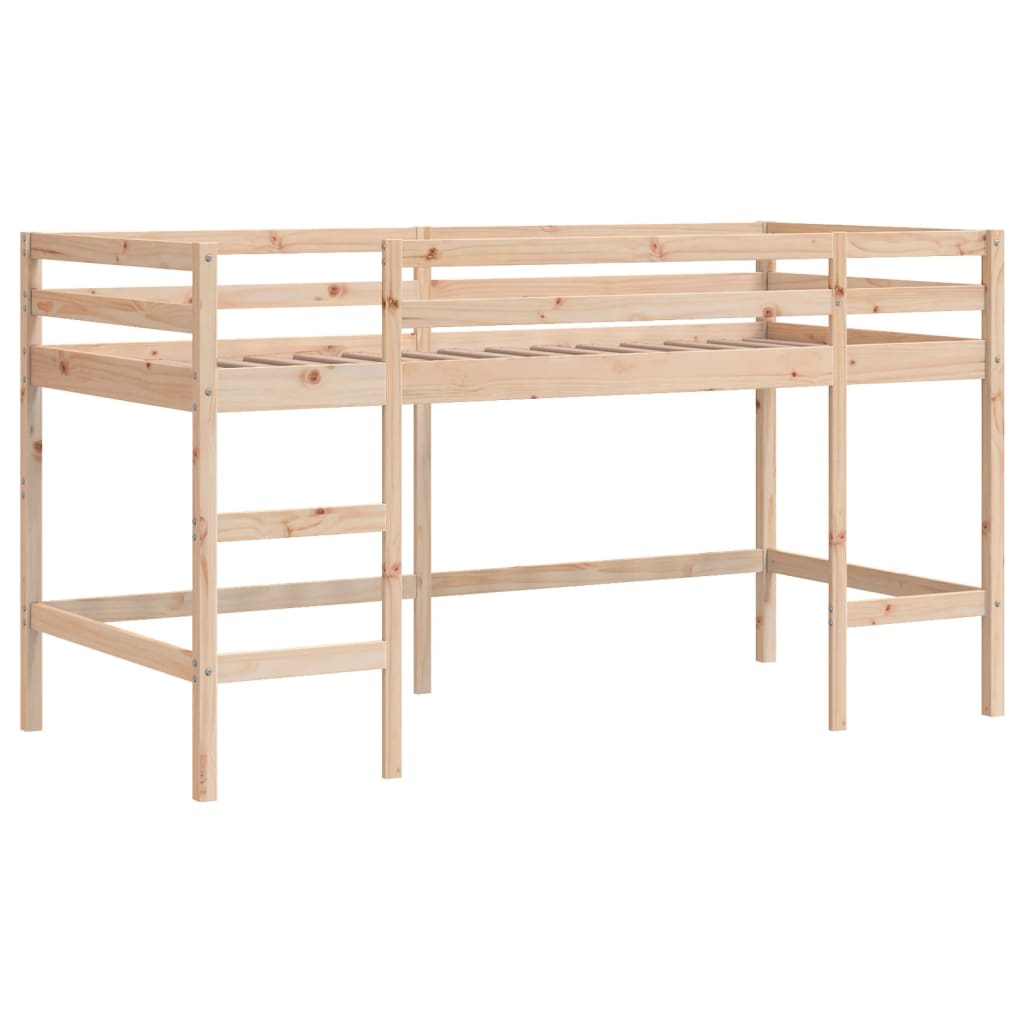 Wooden Kids' Loft Bed with Ladder, 90x200 cm, Mattress Not Included