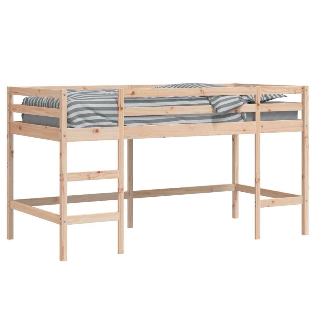 Wooden Kids' Loft Bed with Ladder, 90x200 cm, Mattress Not Included