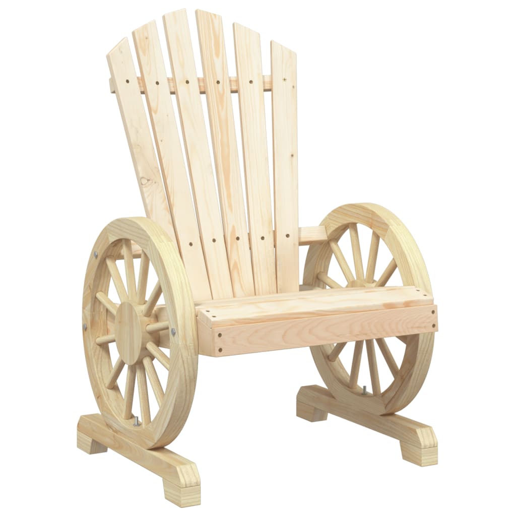 4-Piece Solid Wood Fir Garden Adirondack Chairs Set