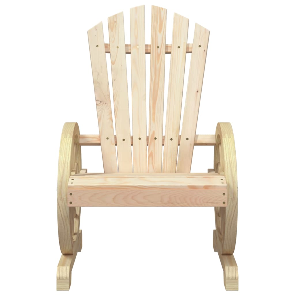 4-Piece Solid Wood Fir Garden Adirondack Chairs Set