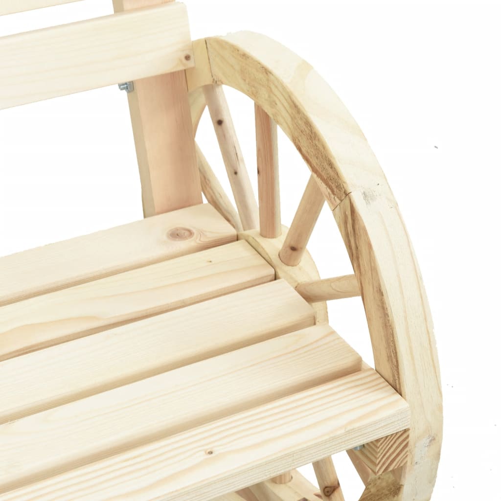4-Piece Solid Fir Wood Garden Chairs Set - Natural Finish