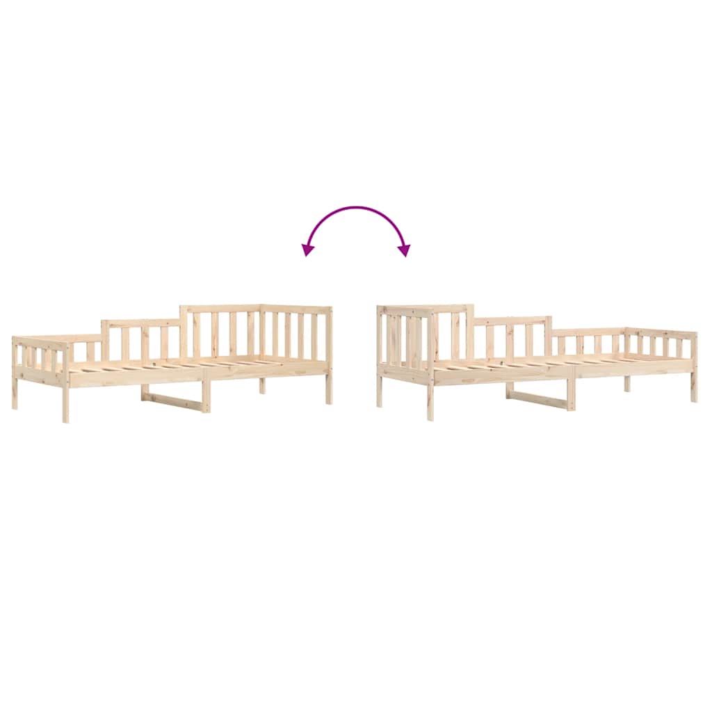 Solid Pine Day Bed Frame, No Mattress, 80x200 cm