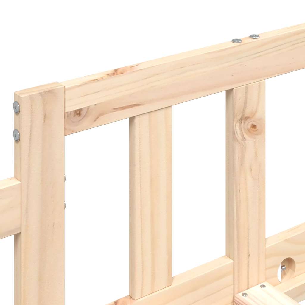 Solid Pine Day Bed Frame, No Mattress, 80x200 cm