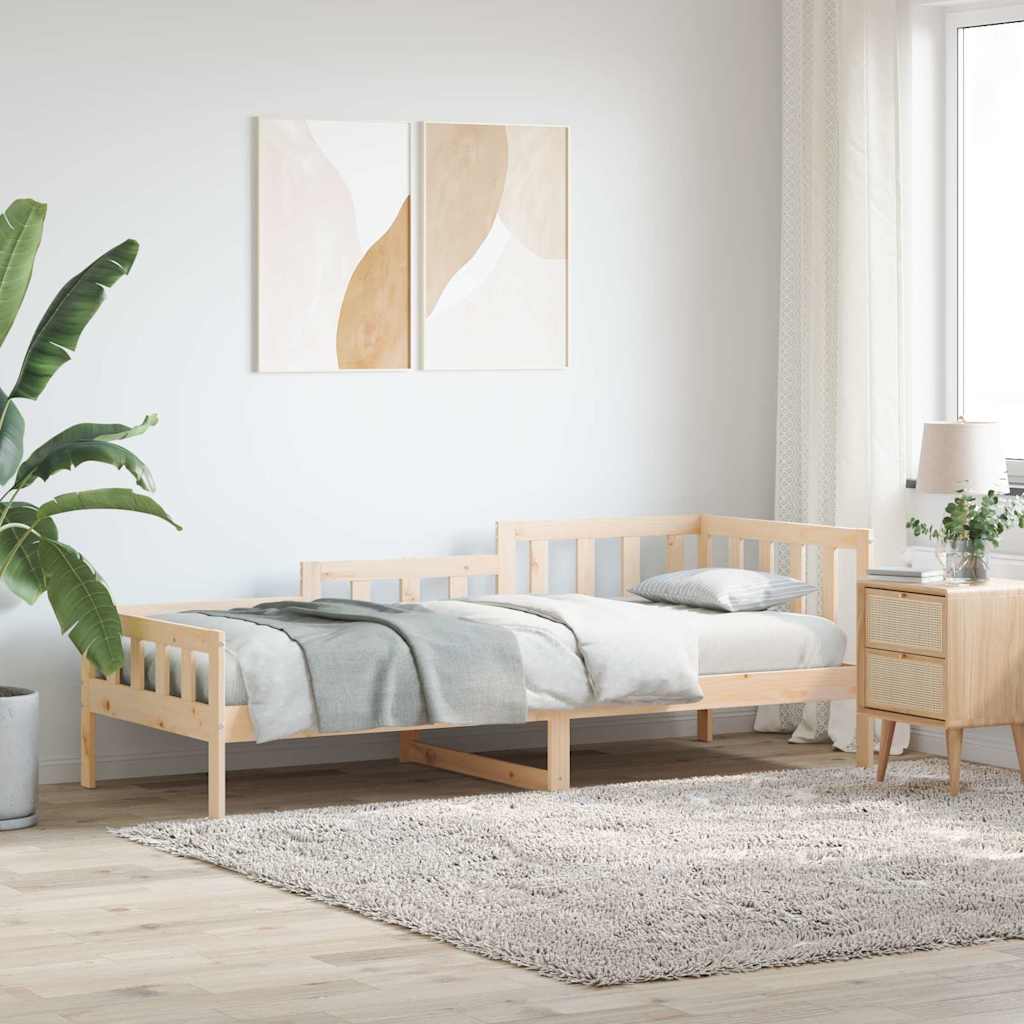 Solid Pine Day Bed Frame, No Mattress, 80x200 cm