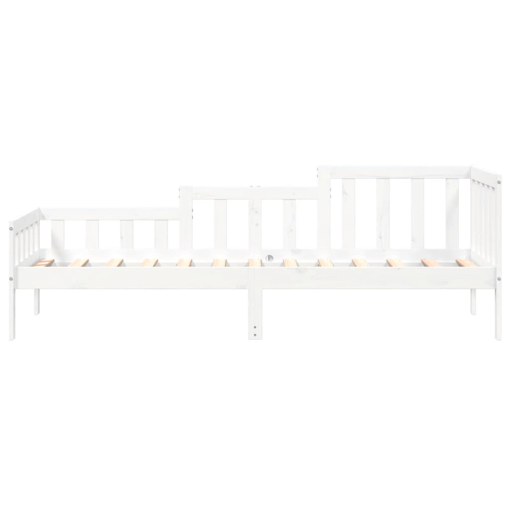 Solid Pine Day Bed Frame, White 90x200 cm, No Mattress