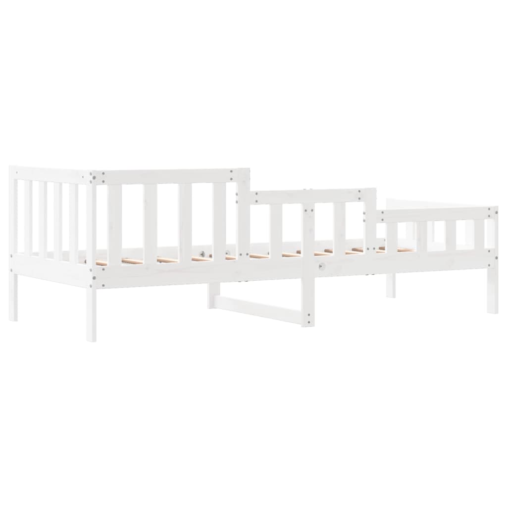 Solid Pine Day Bed Frame, White 90x200 cm, No Mattress