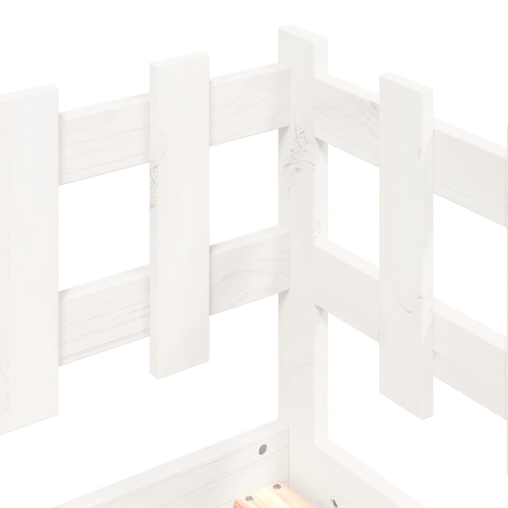 White Solid Pine Day Bed Frame 90x200cm - No Mattress Included