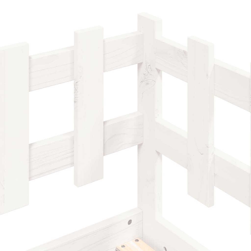 Solid Pine Wood Day Bed - White 90x190 cm - No Mattress Included