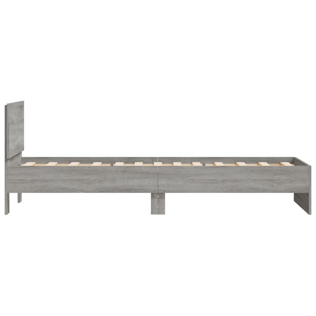 Grey Sonoma Bed Frame with Headboard 75x190cm - Small Single