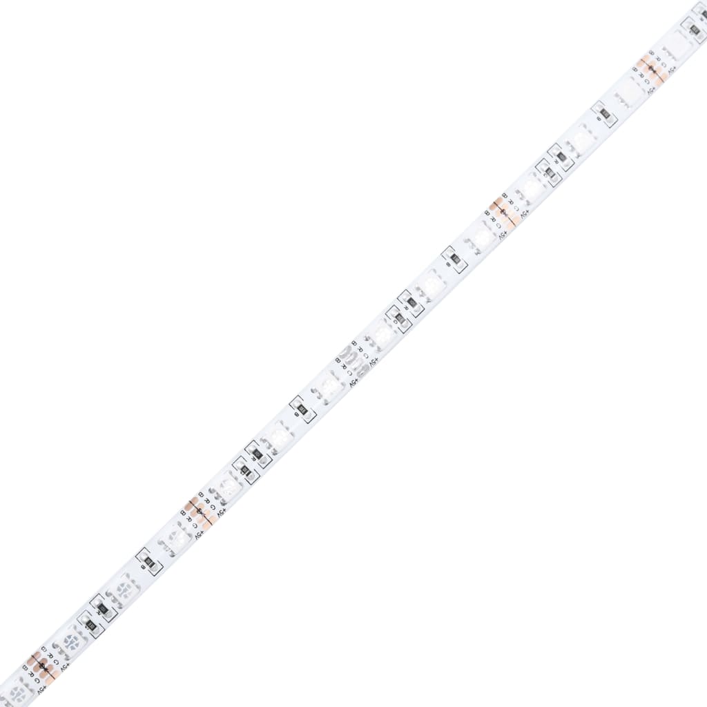Bed Frame without Mattress with LED Lights White 90x200 cm