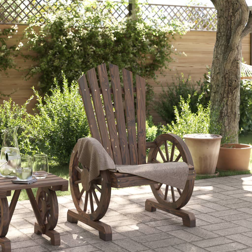 Solid Wood Fir Adirondack Chair for Garden - Durable & Stylish