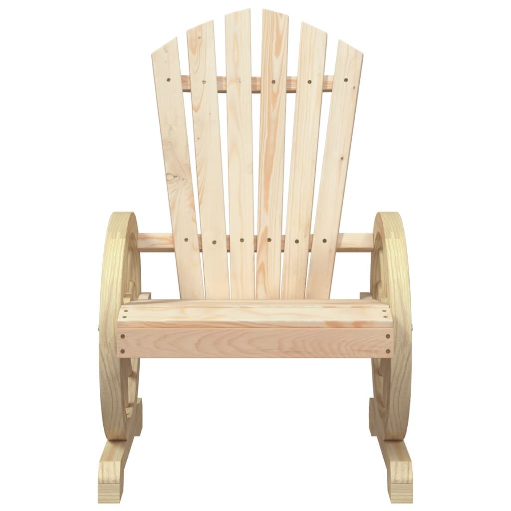 Solid Wood Fir Garden Adirondack Chairs Set of 2 - Durable & Stylish