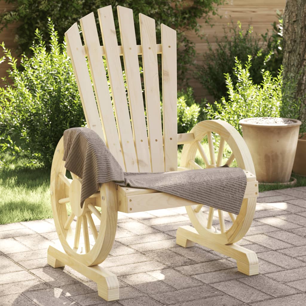 Solid Wood Fir Garden Adirondack Chairs Set of 2 - Durable & Stylish