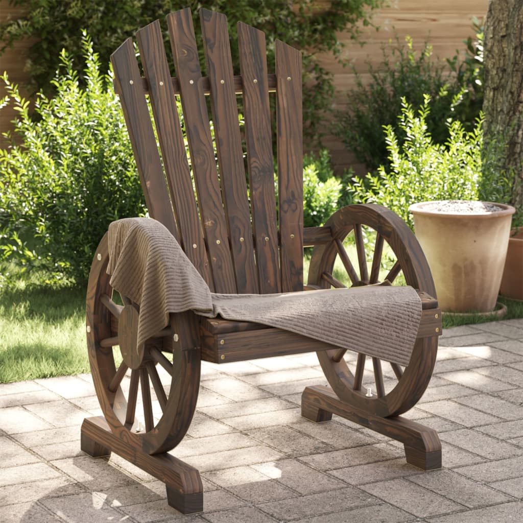 2-Piece Solid Fir Wood Adirondack Chairs for Garden Relaxation