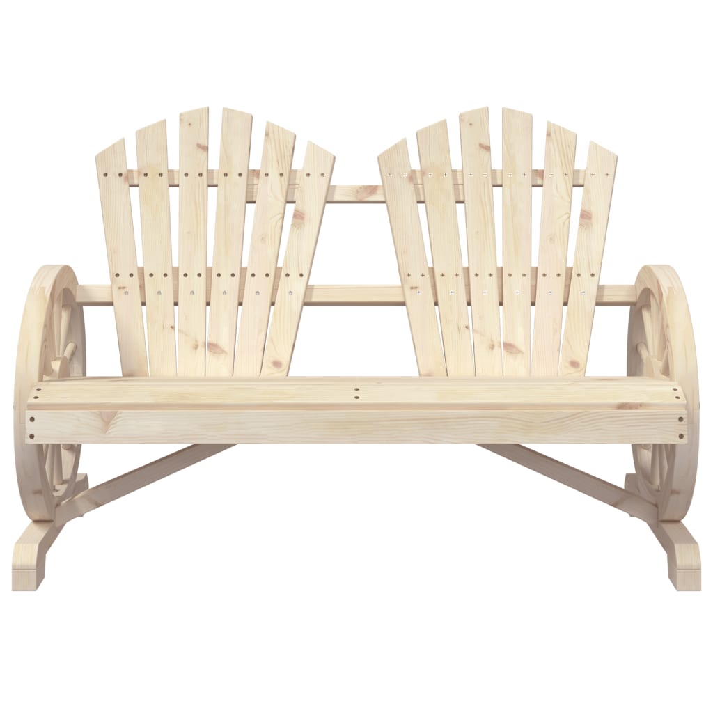 Solid Wood Fir 2-Seater Adirondack Garden Chair