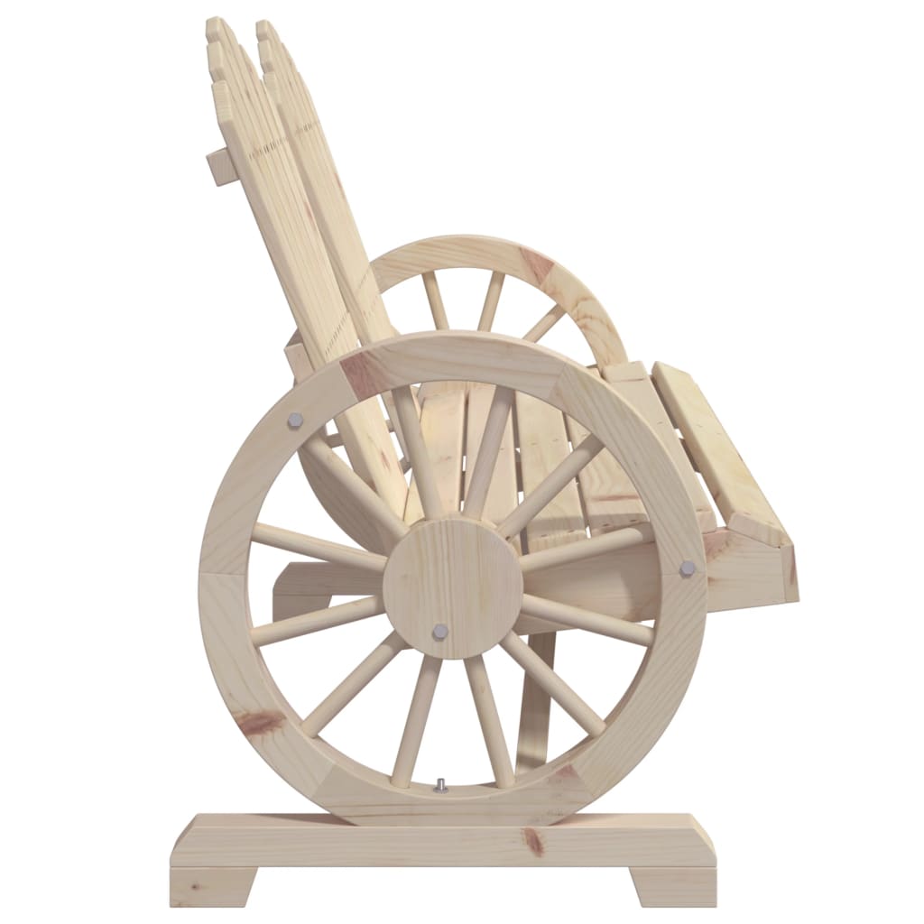 Solid Wood Fir 2-Seater Adirondack Garden Chair