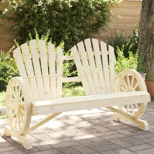 Solid Wood Fir 2-Seater Adirondack Garden Chair