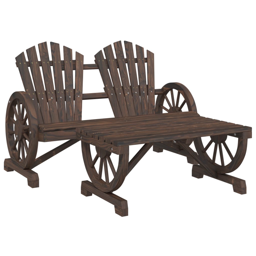 Solid Wood Fir 2-Piece Garden Lounge Set - Stylish & Durable