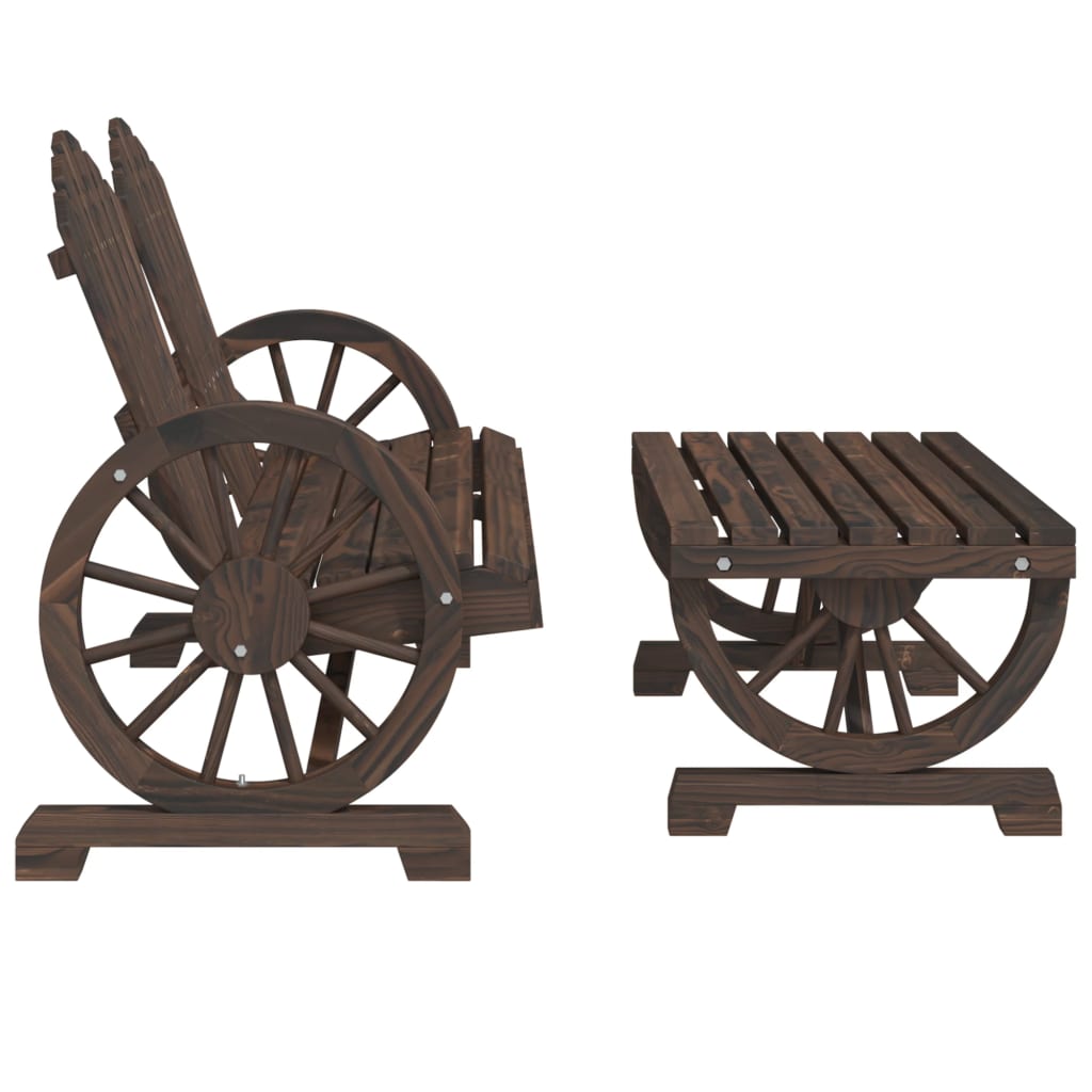 Solid Wood Fir 2-Piece Garden Lounge Set - Stylish & Durable