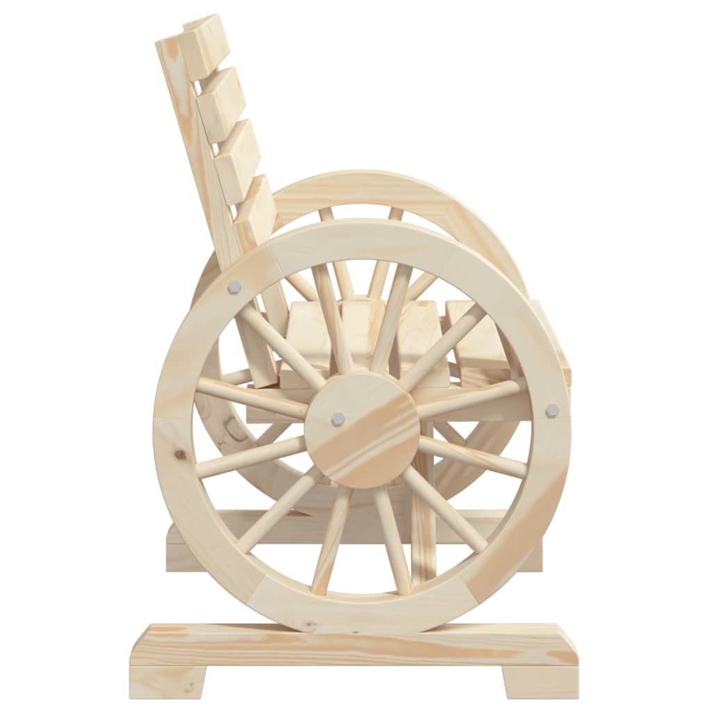 Solid Wood Fir Garden Chairs Set, 2 pcs, 58x58x78.5 cm