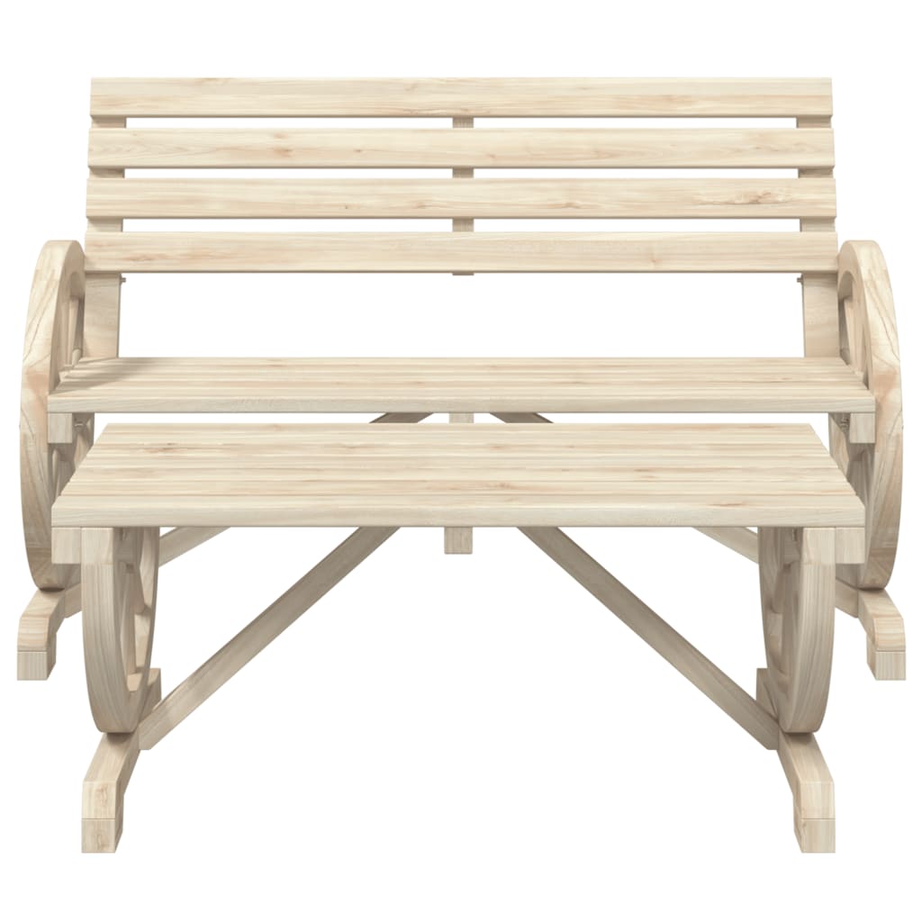 Solid Fir Wood 2-Piece Garden Lounge Set - Stylish & Durable