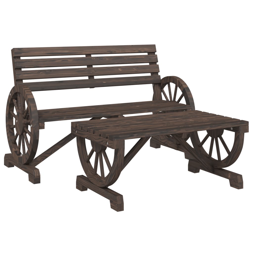 2 Piece Garden Lounge Set in Solid Fir Wood - Elegant & Durable