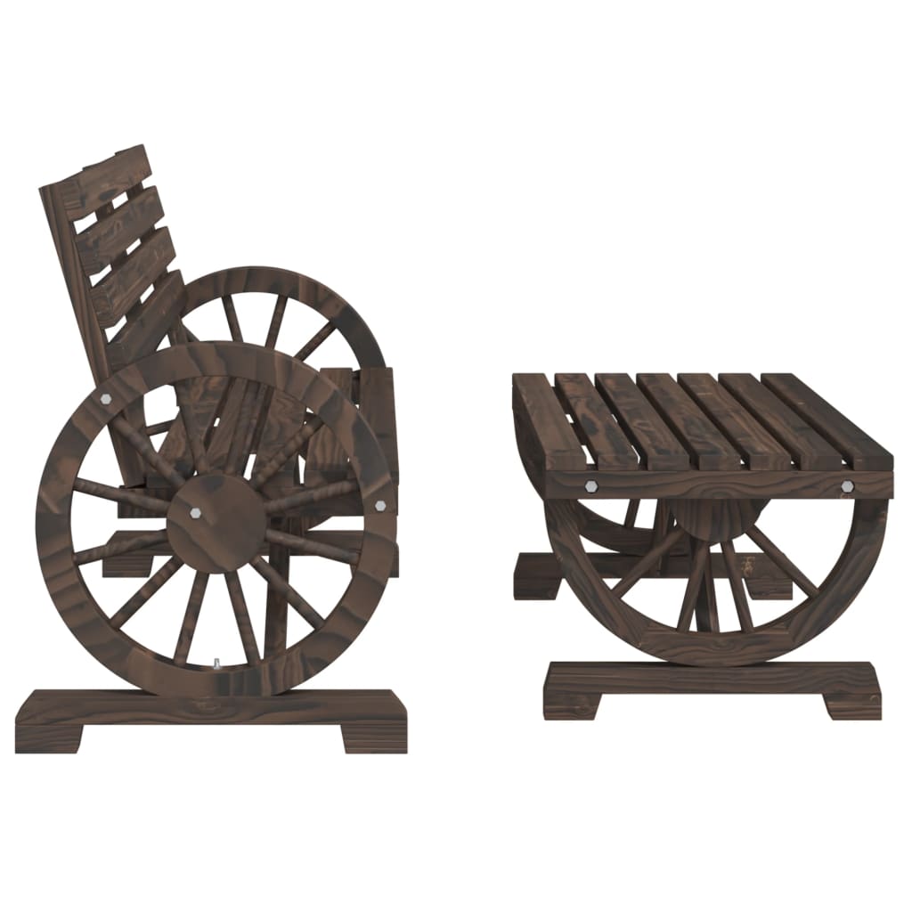 2 Piece Garden Lounge Set in Solid Fir Wood - Elegant & Durable