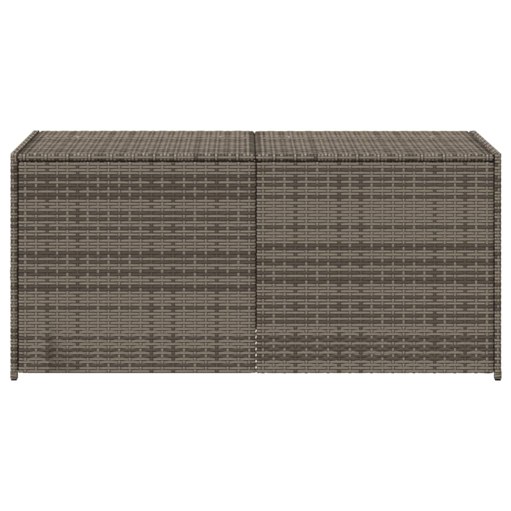 Grey Poly Rattan Garden Storage Box - 283L Capacity
